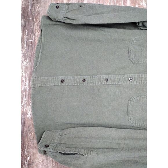 Red Head Flannel Style Shirt Jacket Men Sz XL Green Button Vintage RN 74747 - Picture 3 of 9